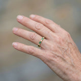 Alex - Green Inlay Zirconia Gold Ring