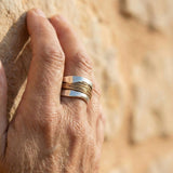 Silver Gold Thread Ring