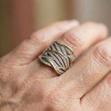 Elegant multi-layer twisted ring