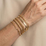 Gold Elegant Tennis Ball Chain Bracelet