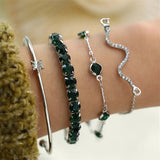 Pure Emerald Bracelet Set