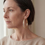 Gold Retro Hoop Earrings