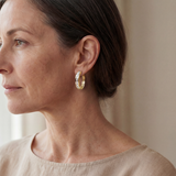 Chic Gold & Crystal Hoop Earrings