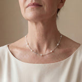 Elegant necklace made of shiny pearls