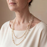 Elegant Gold Pearl Necklace