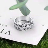 Cute and Stylish Dog-Inspired Collar Ring