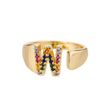 Gold Personalised Letter Ring (Adjustable)