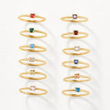 Birthstone Gold Rings