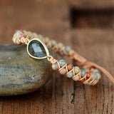 Braided Jasper & Labradorite Cord Bracelet