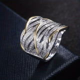 Elegant multi-layer twisted ring