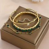 Pure Emerald Bracelet Set