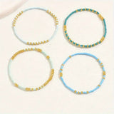 Chic Bohemian Turquoise Beaded Bracelet Set