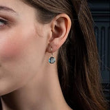 Chic Blue Crystal Earrings