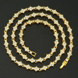 Classic Cluster Tennis Necklace