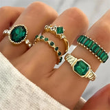 Imperial Emerald Ring Set