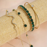 Pure Emerald Bracelet Set
