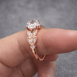 Exotic Flower Crown Zirconia Gold Ring