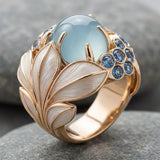 Flower Branch Wrapped Diamond Ring