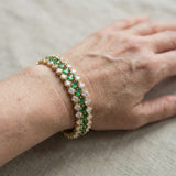 Emerald Crown Tennis Bracelet