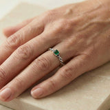 Emerald Chain Ring