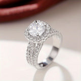 Cushion Halo Pavé Statement Ring