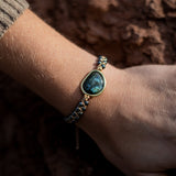 Labradorite & Hematite Beaded Bracelet