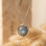 Labradorite Sphere Pendant Necklace