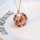 MULTI GEMSTONE CHARM NECKLACE