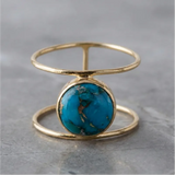 Natural Turquoise Gold Ring