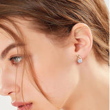 Golden Cross Zirconia Stud Earrings