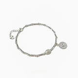 Bamboo Link Pearl Bracelet