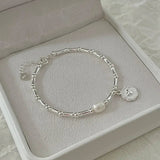 Bamboo Link Pearl Bracelet