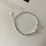 Bamboo Link Pearl Bracelet