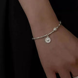 Bamboo Link Pearl Bracelet