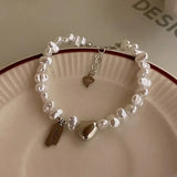 Baroque Pearl Heart Bracelet