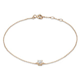 Stone Diamond Bracelet | White Gold