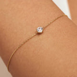 Stone Diamond Bracelet | White Gold