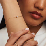 Stone Diamond Bracelet | White Gold