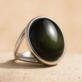 Rainbow Obsidian Statement Ring