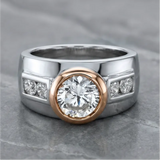 Simple Two Tone Diamond Ring