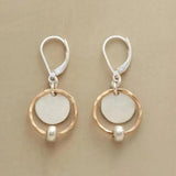 Stylish Gold and Silver Pearl Earrings