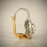 Vintage Gold and Silver Crystal Earrings
