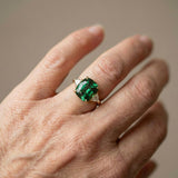 Luck - Green Zircon Ring in Gold