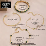Pure Emerald Bracelet Set