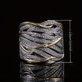 Elegant multi-layer twisted ring