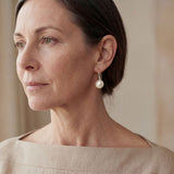 Elegant Drop Earrings with Pearls