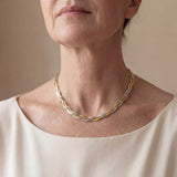 Elegant necklace made of gold and silver