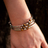 Amethyst Memory-Wrap Bracelet with Clover Charm