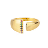 Gold Personalised Letter Ring (Adjustable)