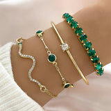 Pure Emerald Bracelet Set